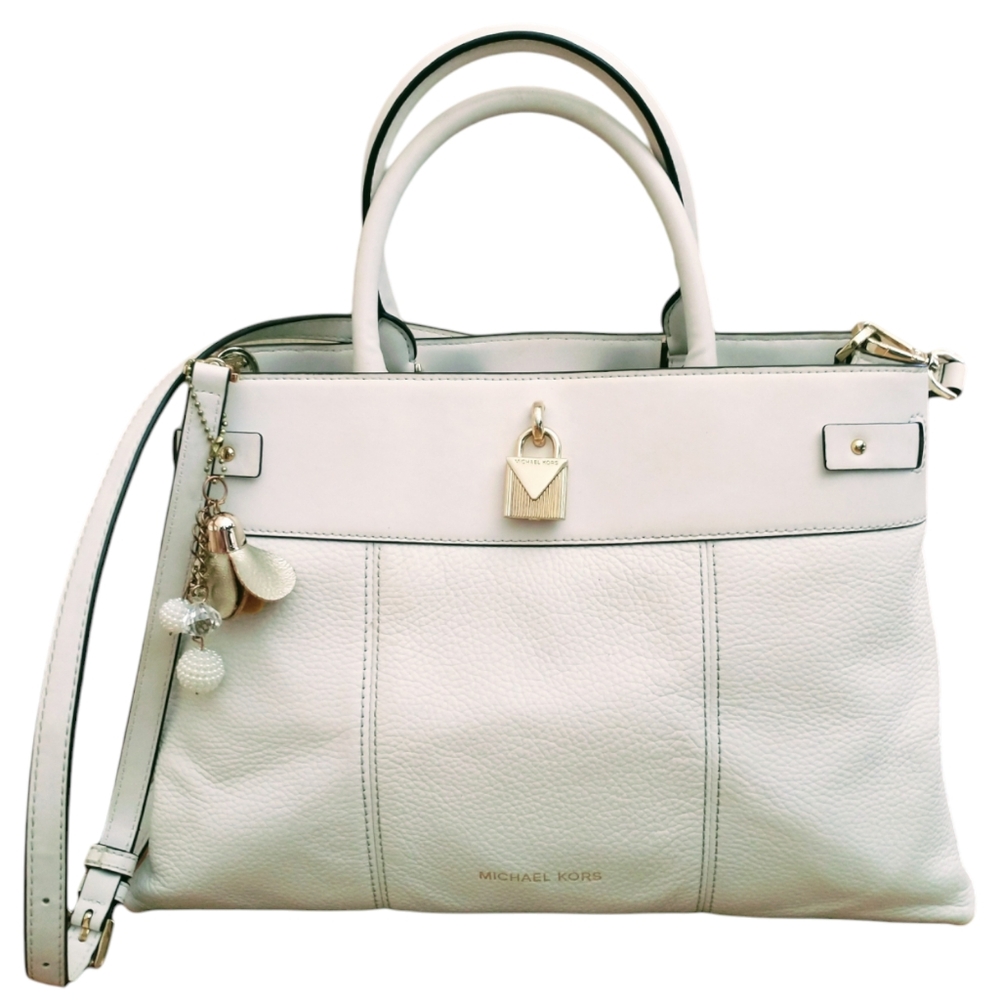 Michael Kors Gramercy (100% Leather) White/Cream Large Crossbody Bag. - Picture 1 of 13